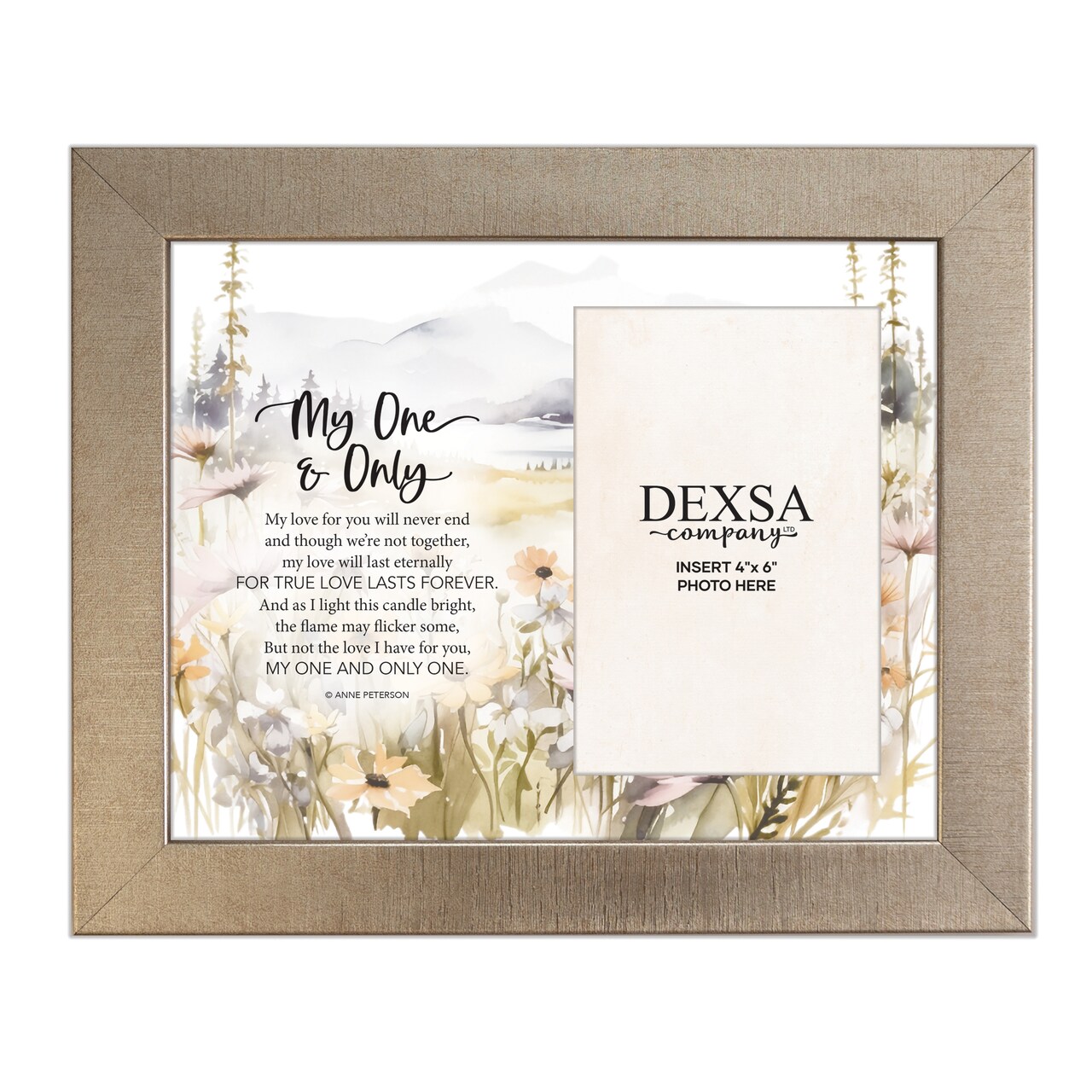 My One & Only Bereavement Photo Frame Wood Plaque with Easel and Hook Wall Tabletop Art - 10 inches x 12 inches - Hold 4x6 Photo